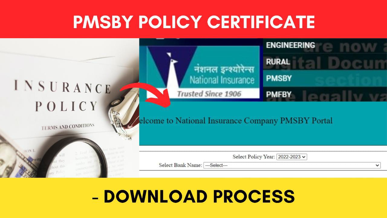 PMSBY Policy Certificate Download PDF Online 2024 - Dreamtrix Finance