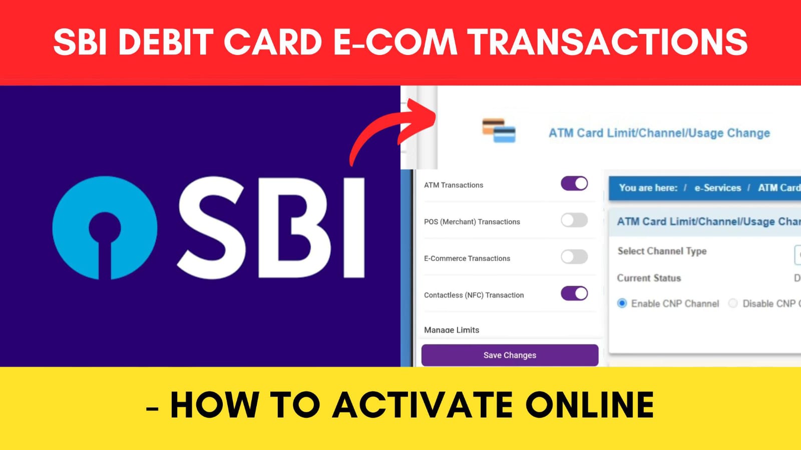 How To Activate SBI Debit Card For Online (ECOM) Transactions 2024 ...